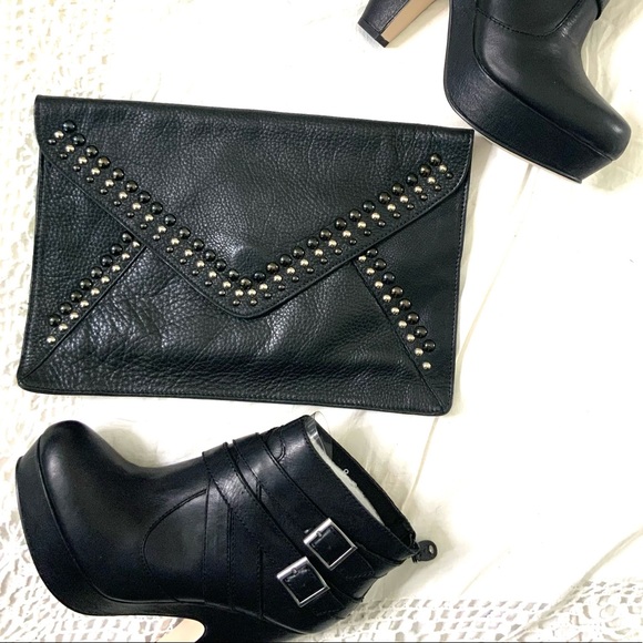 VINTAGE Seychelles Black Leather Theory Ankle Bootie NWOT - Picture 5 of 12